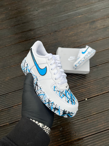 Blue Fade Splatter Custom