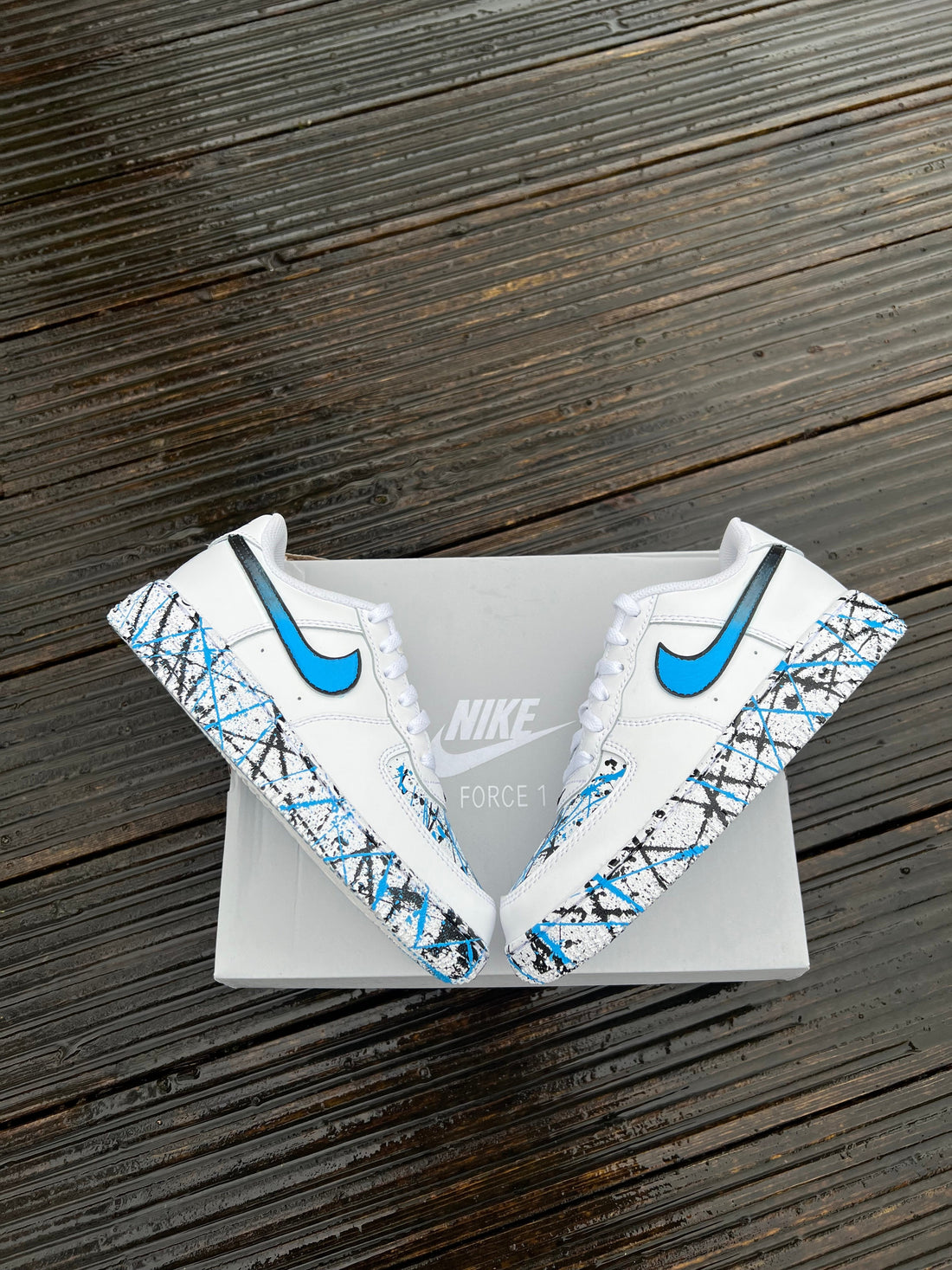 Blue Fade Splatter Custom