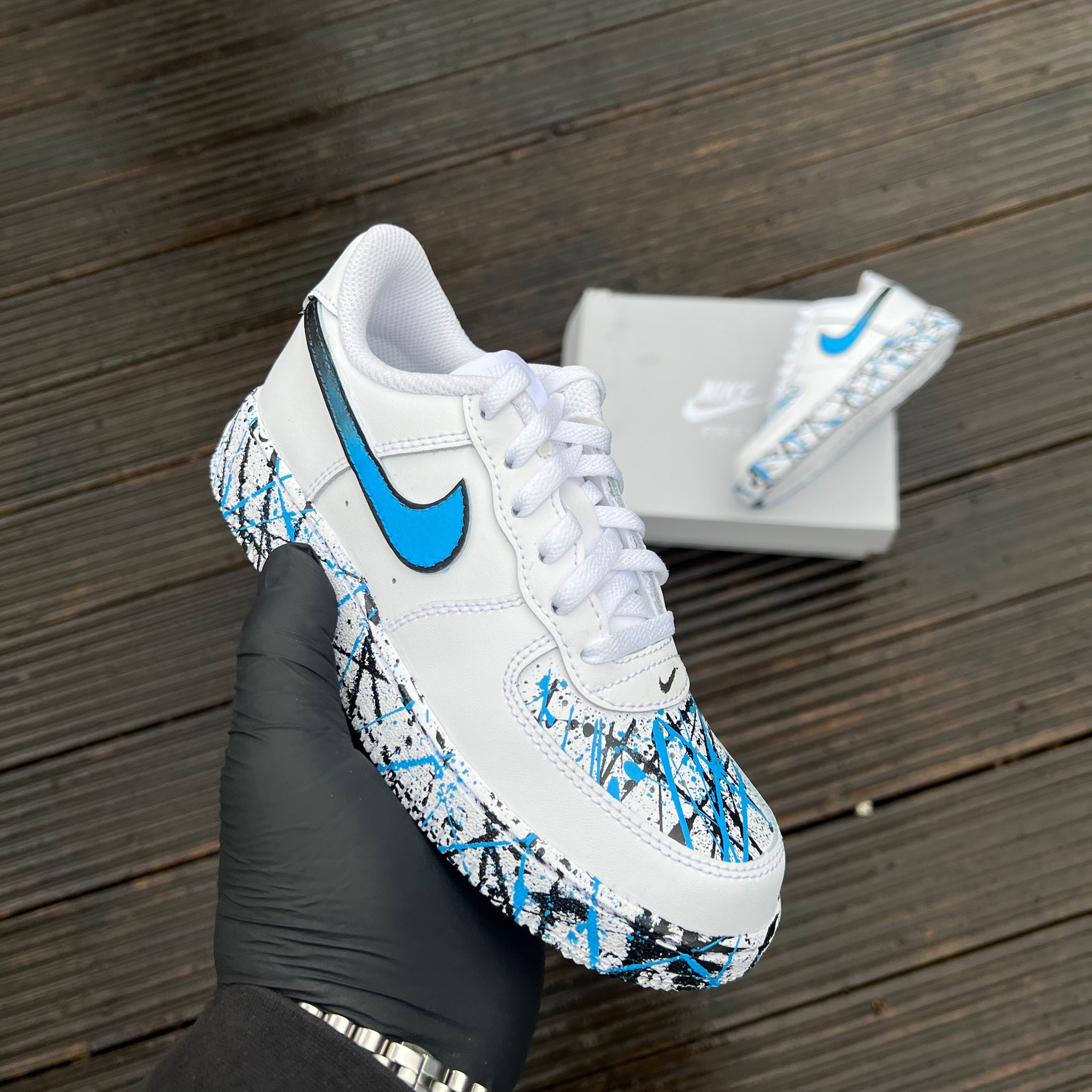Blue Fade Splatter Custom